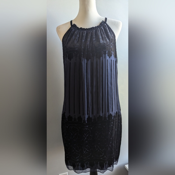 NWT ... Max Studio Velvet Burnout Sleeveless Dress Size L - Picture 3 of 12